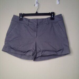 New York & Company Shorts Women 10 Chino Roll Hem Pockets Gray